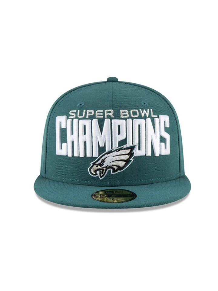 New Era 5950 Philadelphia Eagles Super Bowl LII Champion Teal Green Fitted  Hat