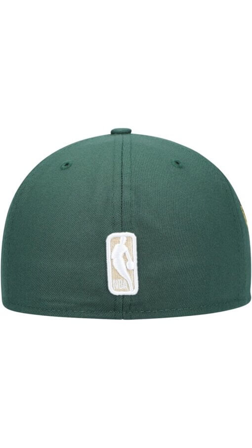 Milwaukee Bucks 2021 NBA Champs Retro Pop Undervisor New Era 59FIFTY Fitted Hat 7 1/4 - Hunter Green - Image 4