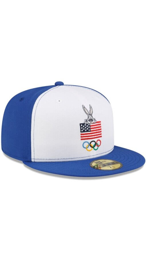 Looney Tunes Olympics USA Bugs Bunny New Era 59FIFTY Fitted Hat 7 1/4 - Image 3