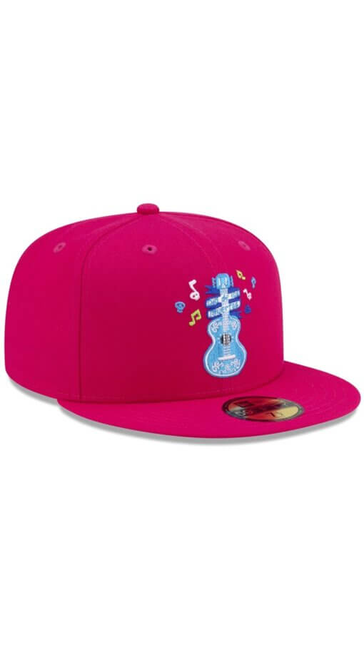 Dia de los Muertos Guitar New Era 59FIFTY Fitted Hat 7 3/8 – Pink - Image 3