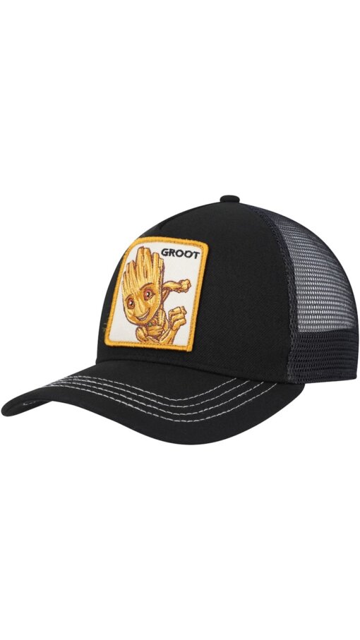 Guardians of the Galaxy Groot Retro A-Frame Lids Exclusive Snapback Adjustable Hat – Black