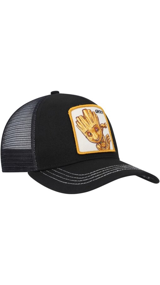 Guardians of the Galaxy Groot Retro A-Frame Lids Exclusive Snapback Adjustable Hat – Black - Image 3