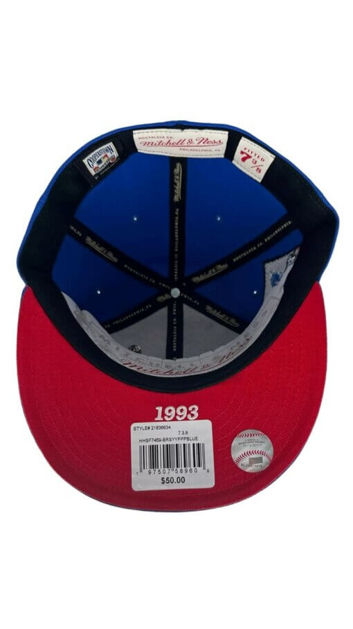 Boston Red Sox 1993 Topps Mitchell & Ness Fitted Hat 7 3/8 - Image 5