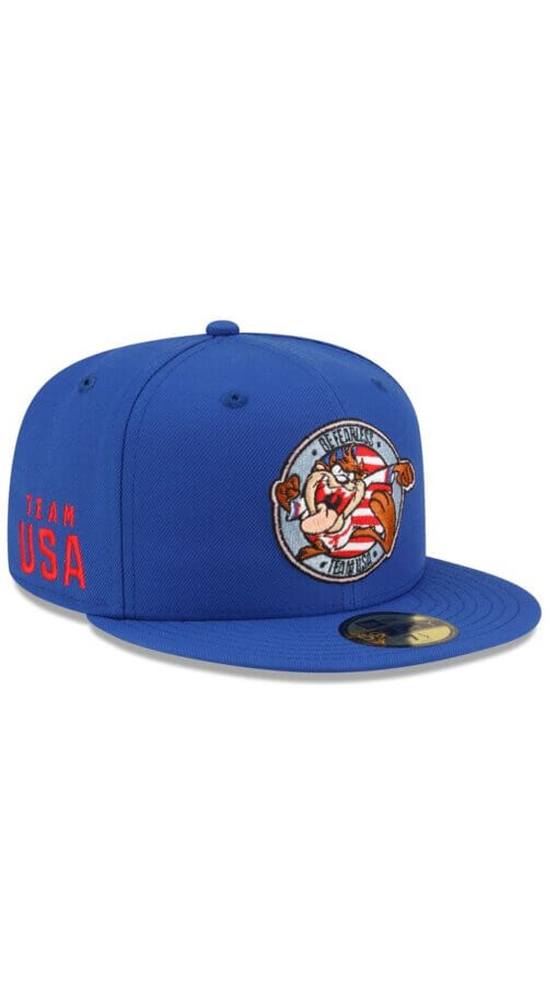 Looney Tunes Olympics USA Taz New Era 59FIFTY Fitted Hat 7 1/4 - Image 3