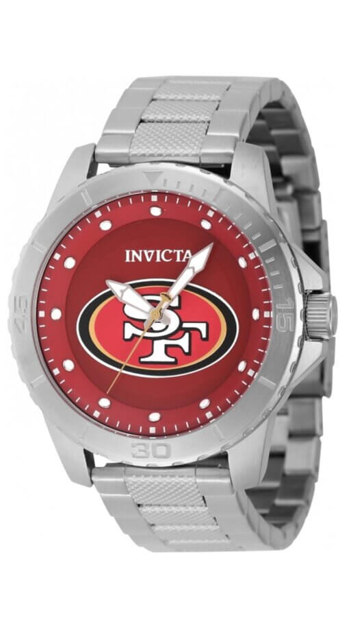 NFL San Francisco 49ers Men 48mm Acero Inoxidable Quartz Resistente al agua 50 metros