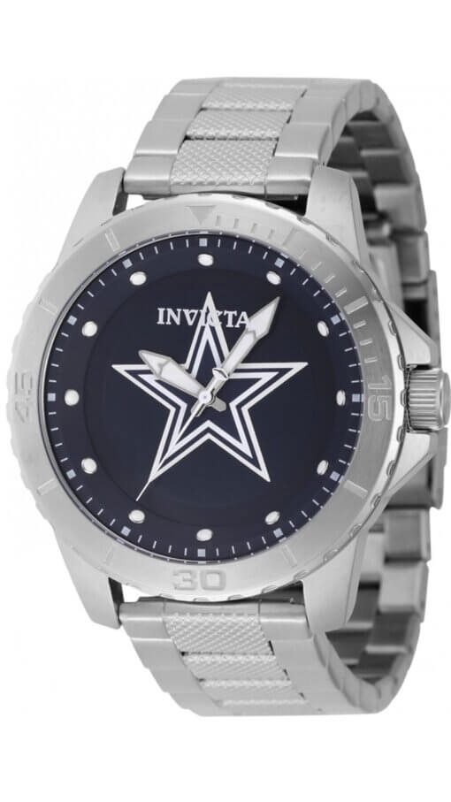 NFL Dallas Cowboys Men 48mm Acero Inoxidable Quartz Resistente al agua 50 metros