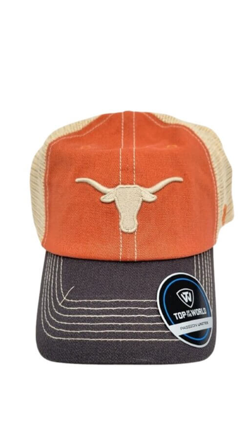 Texas Longhorns Top of the World Orange Offroad Trucker Snapback Hat - Image 2