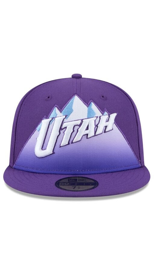 Utah Jazz City Edition New Era 59FIFTY Fitted Hat 7 1/8 - Purple - Image 2