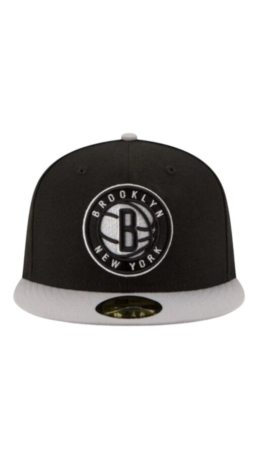 Brooklyn Nets 2 Tone New Era 59FIFTY Fitted 8. - Black/Gray - Image 2