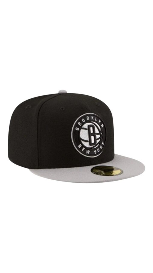 Brooklyn Nets 2 Tone New Era 59FIFTY Fitted 8. - Black/Gray - Image 3