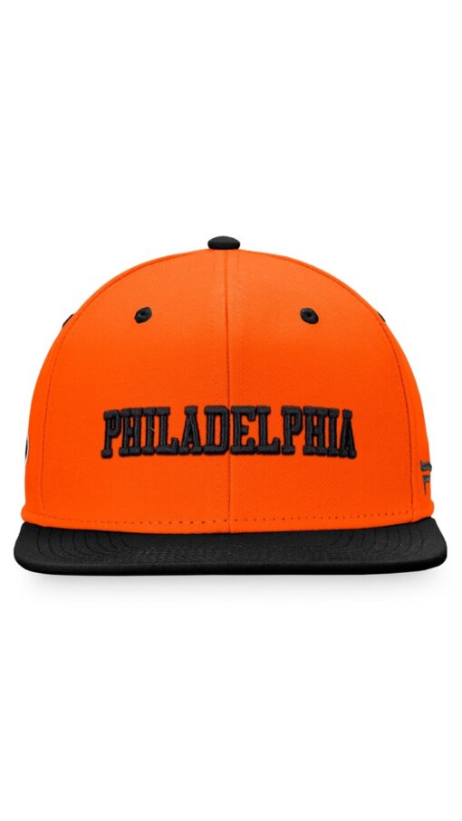 Philadelphia Flyers Heritage City Two-Tone Fanatics Snapback Hat - Orange/Black - Image 2
