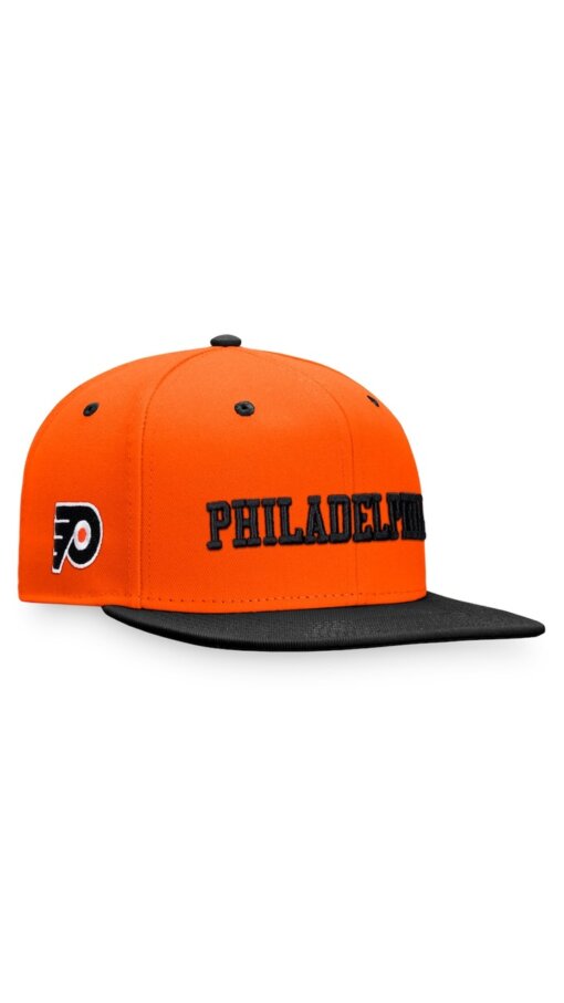 Philadelphia Flyers Heritage City Two-Tone Fanatics Snapback Hat - Orange/Black - Image 3