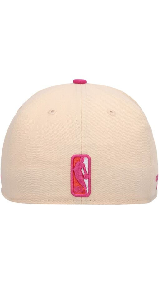 Golden State Warriors Passion Mango New Era 59FIFTY Fitted Hat 7 1/2 - Orange/Pink - Image 4