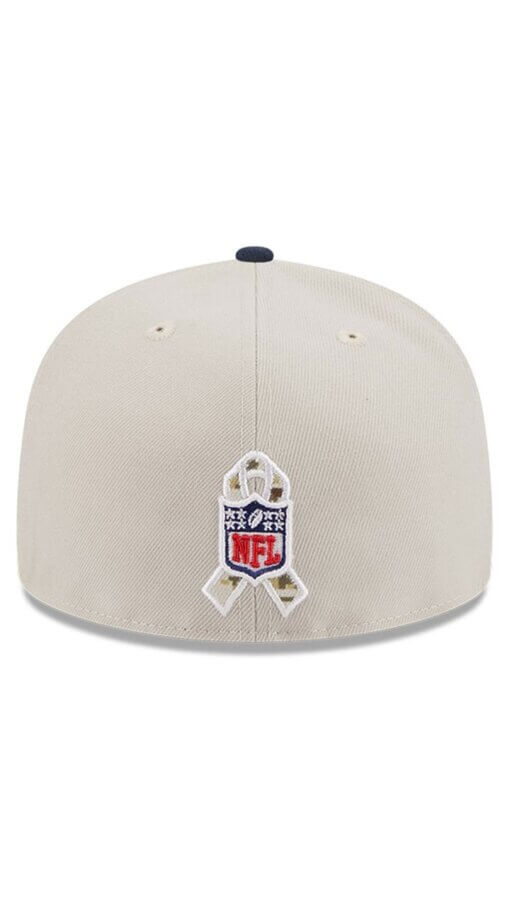 New England Patriots Salute To Service New Era 59FIFTY Fitted Hat 7 3/8 - Stone/Navy - Image 4