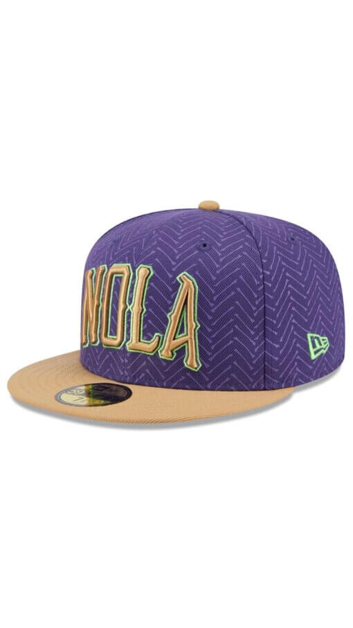 New Orleans Pelicans City Edition New Era 59FIFTY Fitted Hat 7 1/2 - Purple