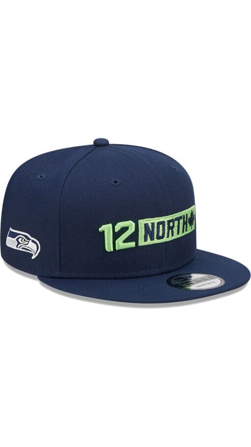 Seattle Seahawks 12 North Collection New Era Snapback Hat - College Navy - Image 3