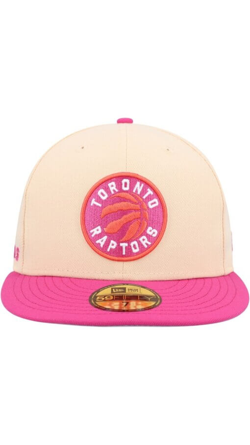 Toronto Raptors Passion Mango New Era 59FIFTY 7 1/2 Fitted Hat - Image 2