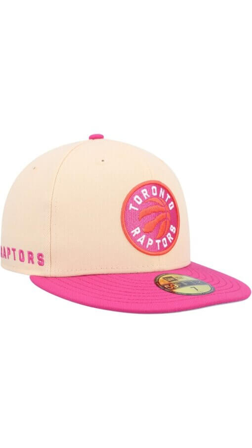 Toronto Raptors Passion Mango New Era 59FIFTY 7 1/2 Fitted Hat - Image 3
