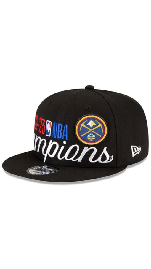 Denver Nuggets NBA Finals Champions Locker Room New Era 9FIFTY Snapback Hat - Black