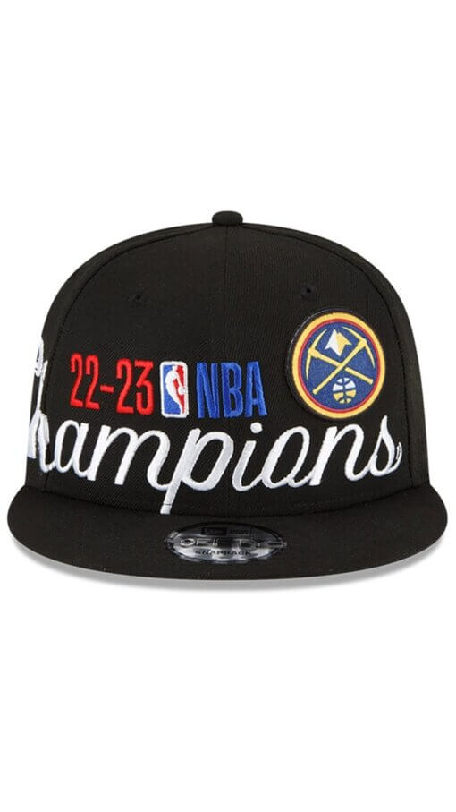 Denver Nuggets NBA Finals Champions Locker Room New Era 9FIFTY Snapback Hat - Black - Image 2