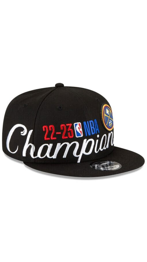 Denver Nuggets NBA Finals Champions Locker Room New Era 9FIFTY Snapback Hat - Black - Image 3