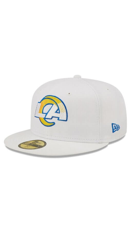 Los Angeles Rams Omaha New Era 59FIFTY Fitted Hat 7 3/8 - White
