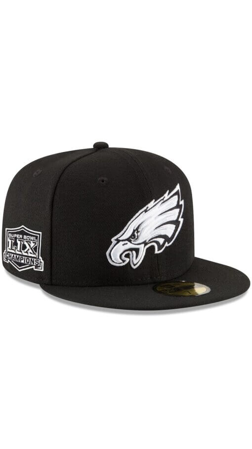 Philadelphia Eagles Super Bowl LIX Champions New Era 59FIFTY Fitted Hat 7. - Black - Image 3