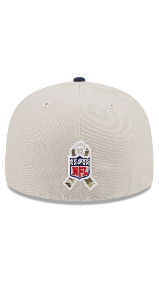 Tennessee Titans Salute To Service New Era 59FIFTY Fitted Hat 7 1/4 - Stone/Navy - Image 4