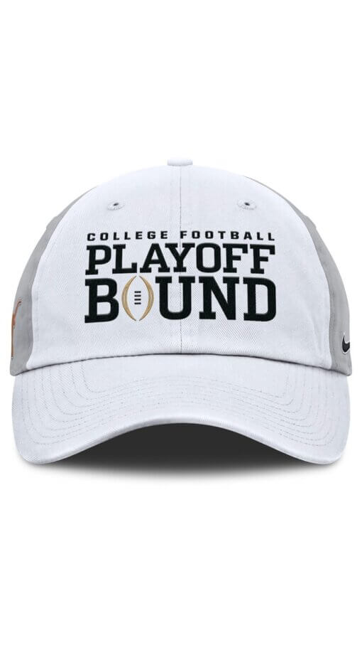 Texas Longhorns Nike Unisex College Football Playoff Club Adjustable Hat - White/Gray - Image 2