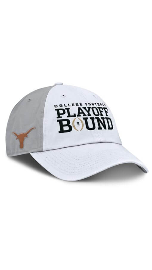Texas Longhorns Nike Unisex College Football Playoff Club Adjustable Hat - White/Gray - Image 3