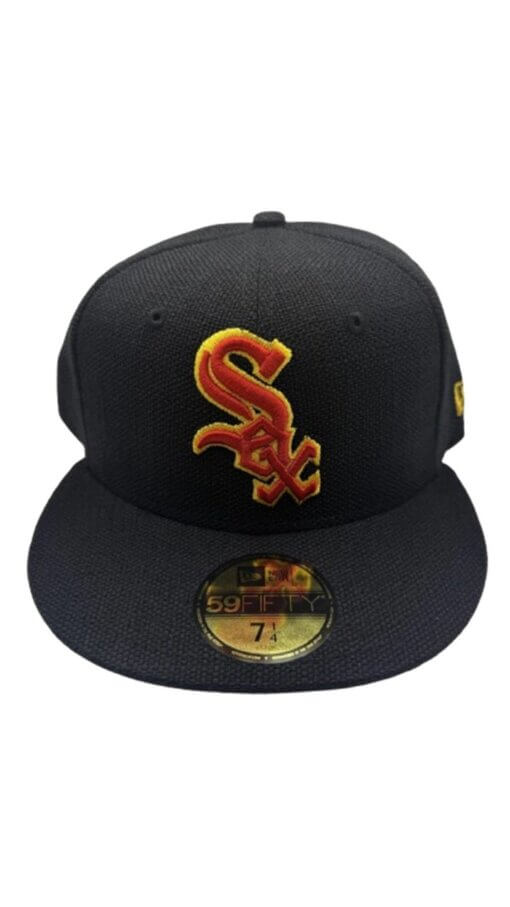 Chicago White Sox Black Hemp New Era Fitted Hat 7.