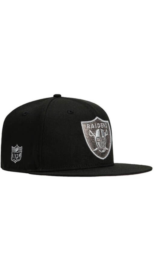 Las Vegas Raiders Shield New Era 59FIFTY Fitted Hat 7 1/8 – Black