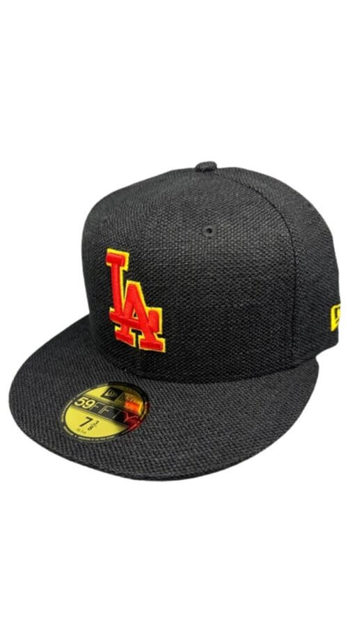 Los Angeles Dodgers Black Hemp New Era Fitted Hat 7.