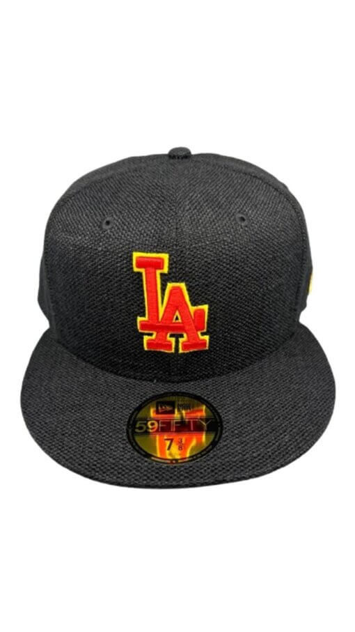 Los Angeles Dodgers Black Hemp New Era Fitted Hat 7. - Image 2
