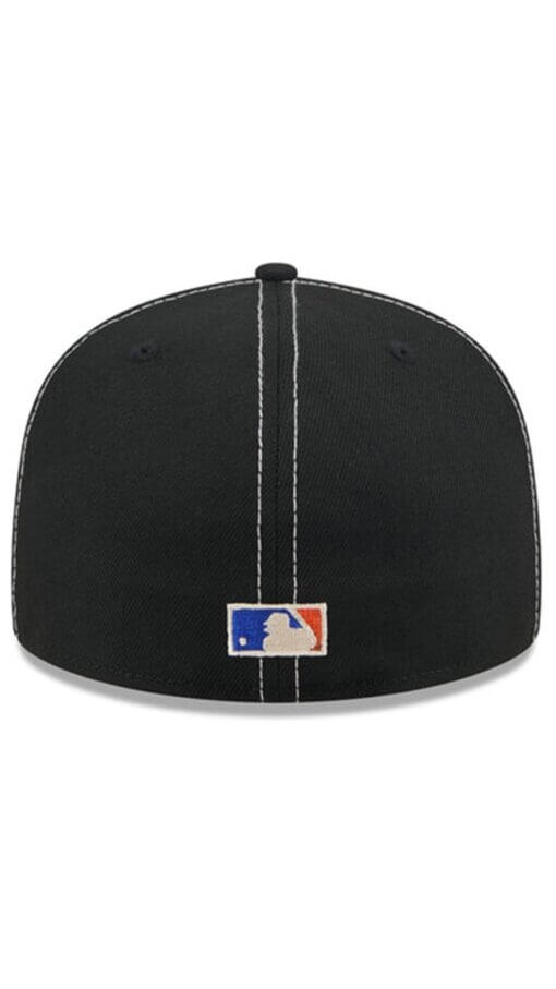 New York Mets Touch of Gold New Era Fitted Hat 7 1/4 - Black - Image 4