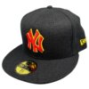 New York Yankees Black Hemp New Era Fitted Hat 7 3/8