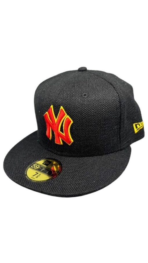 New York Yankees Black Hemp New Era Fitted Hat 7 3/8