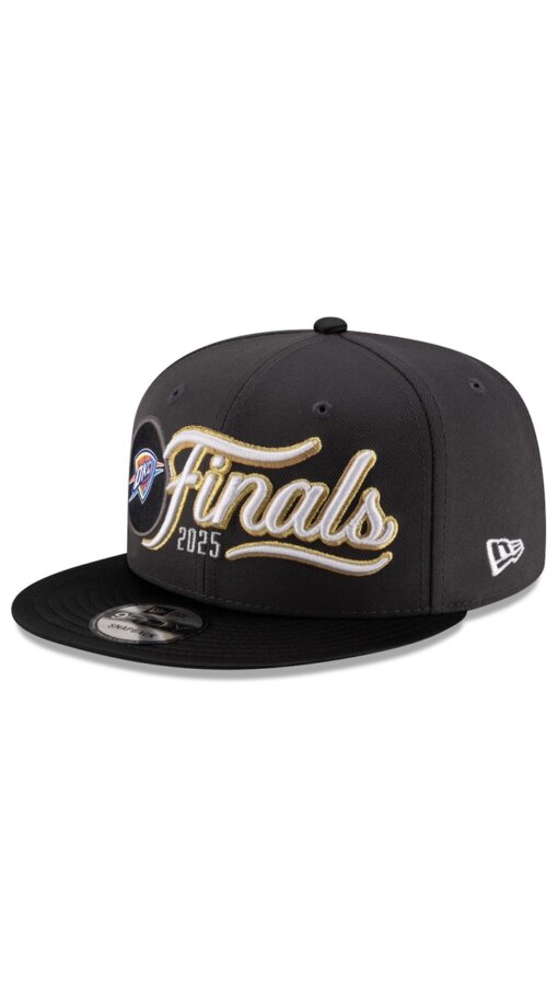 Oklahoma City Thunder 2025 Finals Locker Room New Era 9FIFTY Snapback Hat - Charcoal/Black