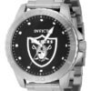 NFL Las Vegas Raiders Men 48mm Acero Inoxidable Quartz Resistente al agua 50 metros