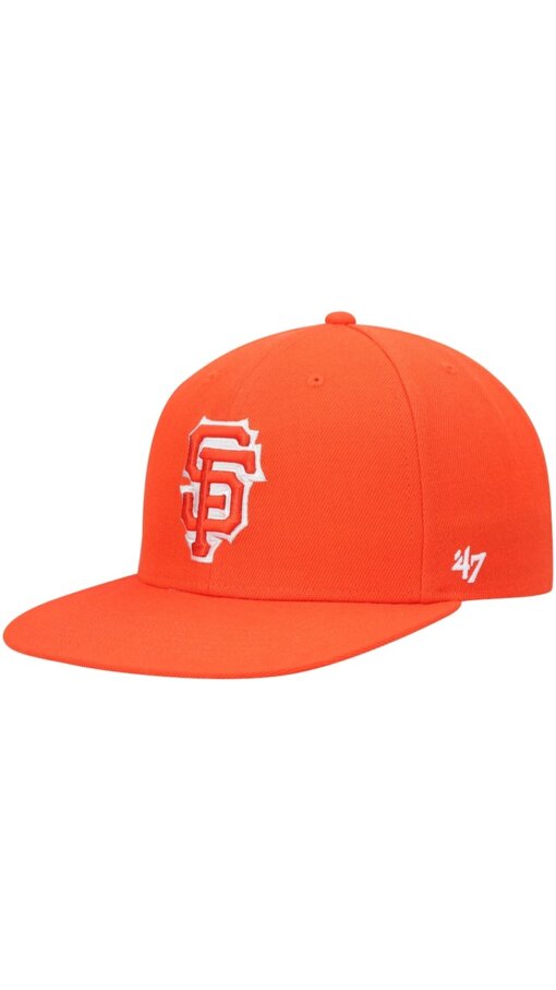 San Francisco Giants City Connect 47 Brand Captain Snapback Hat - Orange