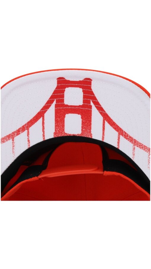 San Francisco Giants City Connect 47 Brand Captain Snapback Hat - Orange - Image 5