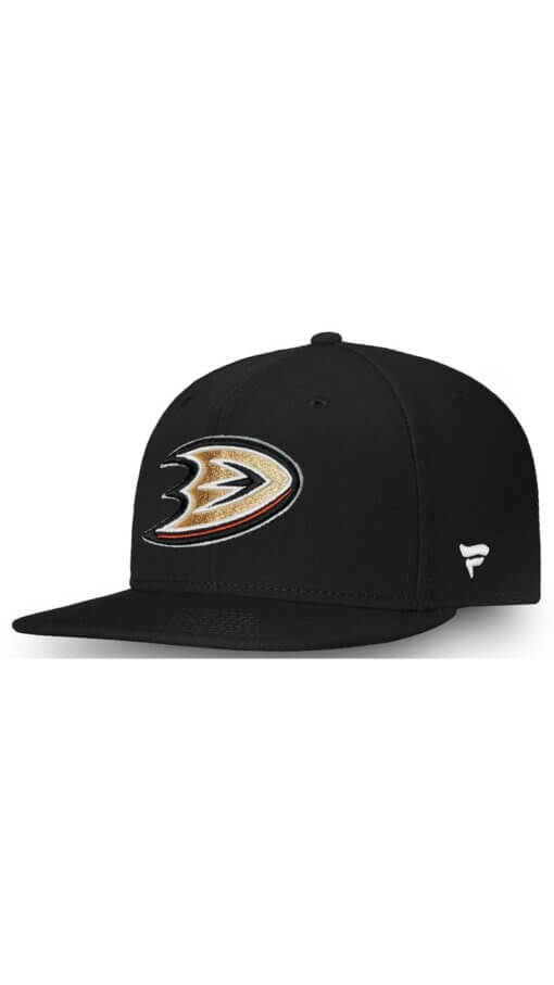 Anaheim Ducks Team Core Emblem Fanatics Snapback Hat - Black