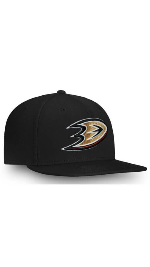 Anaheim Ducks Team Core Emblem Fanatics Snapback Hat - Black - Image 3