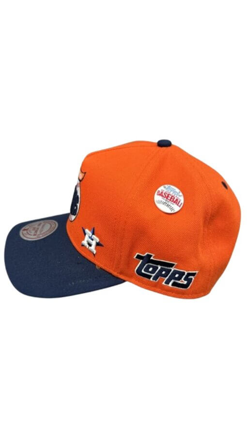 Houston Astros Topps A Frame Mitchell & Ness Snapback Adjustable - Image 4