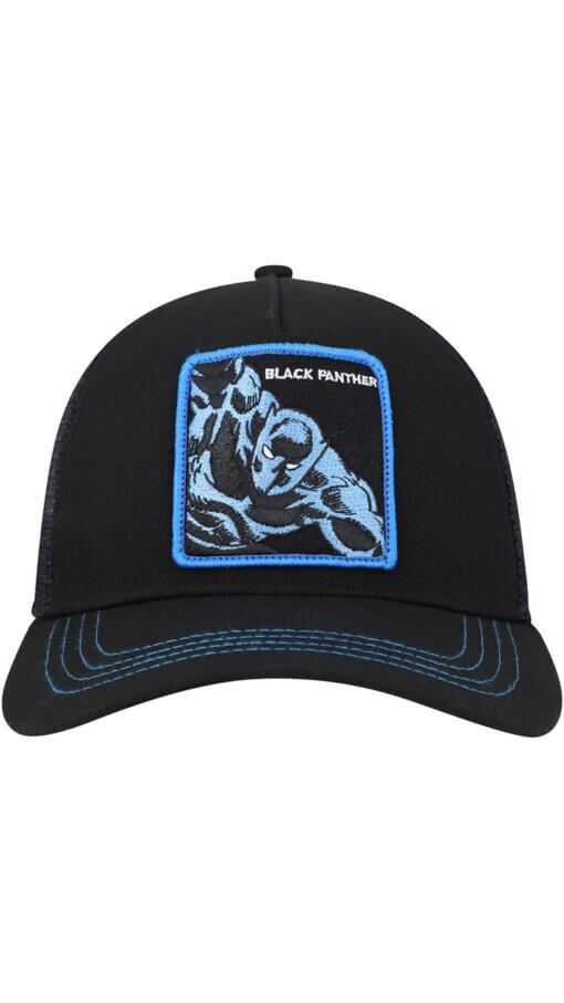 Black Panther Retro A-Frame Lids Exclusive Snapback Adjustable Hat – Black - Image 2