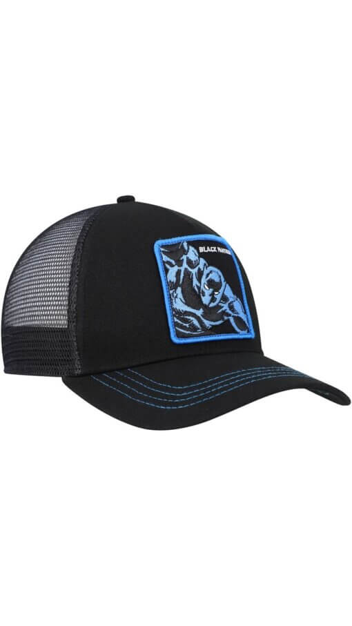Black Panther Retro A-Frame Lids Exclusive Snapback Adjustable Hat – Black - Image 3