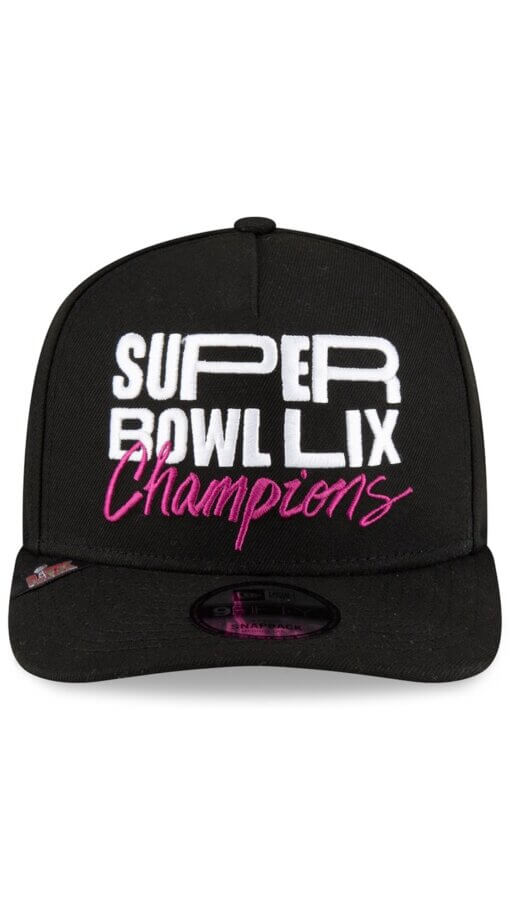 Philadelphia Eagles Super Bowl LIX Champions Parade New Era 9FIFTY A-Frame Snapback Hat - Black - Image 2