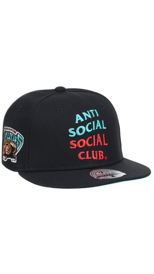 Vancouver Grizzlies Antisocial  Social Club Mitchell & Ness Fitted Hat 7 3/8 - Image 3