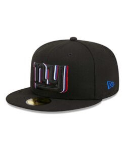 New York Giants Triple Outline New Era 59FIFTY Fitted Hat 7 1/8 - Black