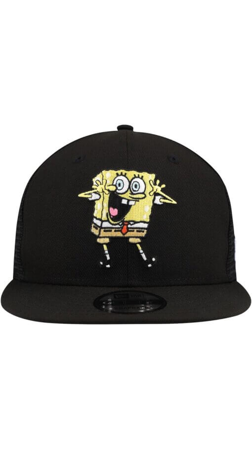 Sponge Bob Square Pants New Era 9FIFTY Snapback Trucker Hat - Black - Image 2